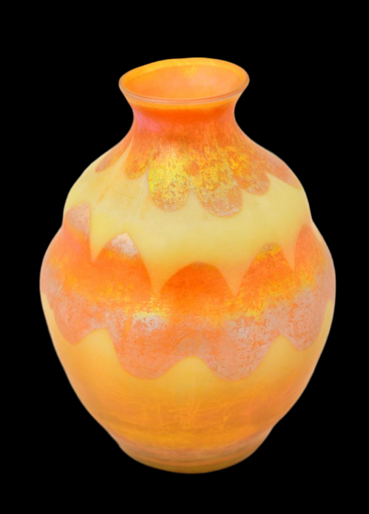 Tiffany Studios Favrile Glass Decorated Vase, Circa 1900, Engraved L.C.T. H1536