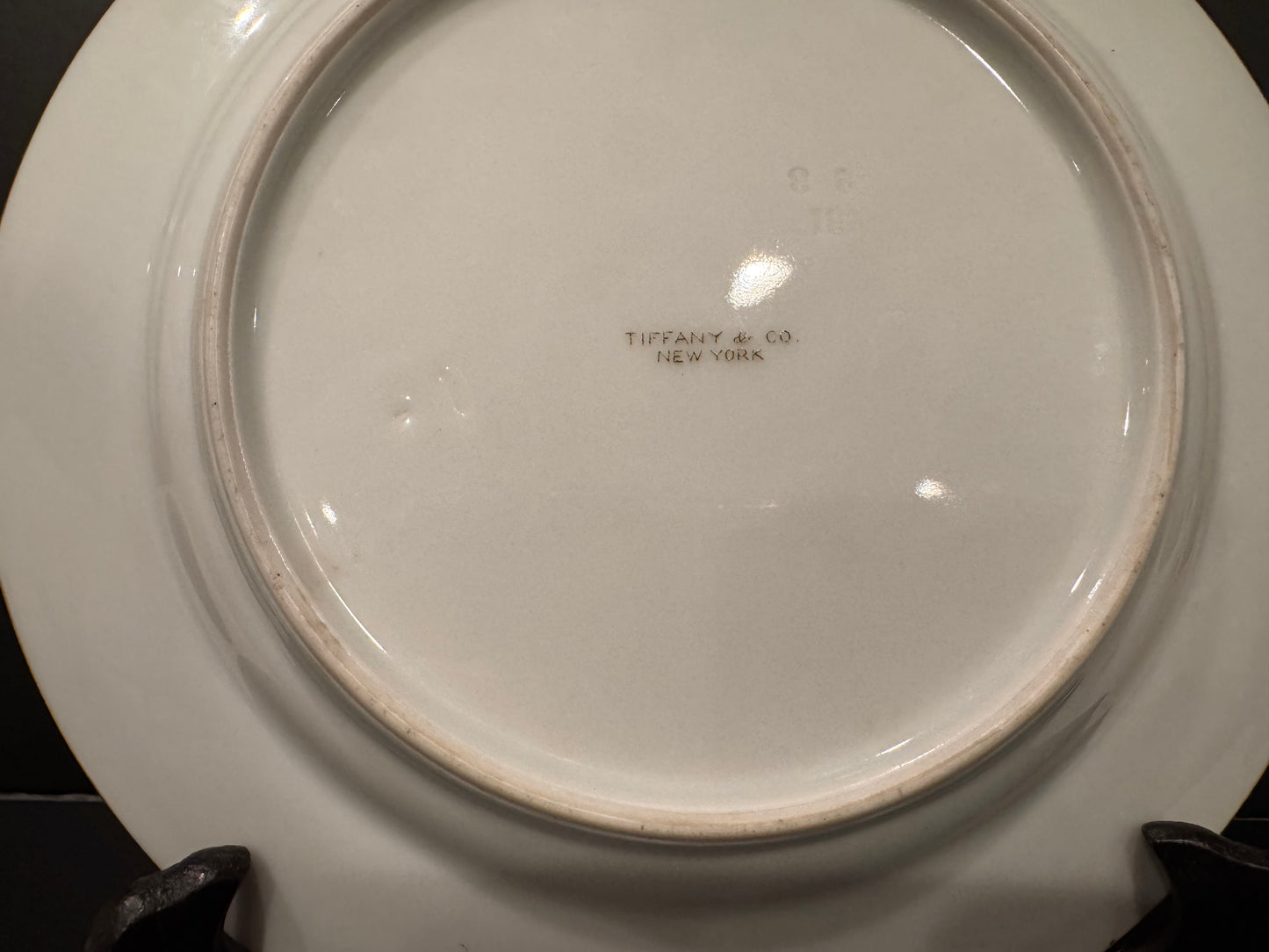 Tiffany & Co New York Mallard Duck Gold Encrusted 10 Inch Cabinet Plate Antique