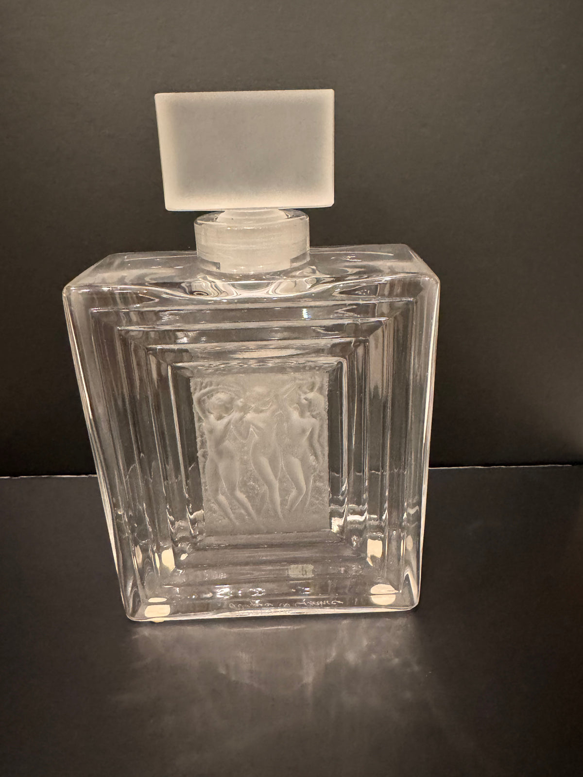 Lalique "Duncan" Crystal Perfume Bottle — Pristine