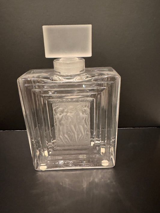 Lalique "Duncan" Crystal Perfume Bottle — Pristine