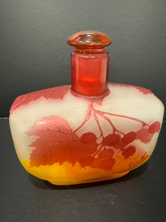 Rare Émile Gallé Cameo Glass Perfume Bottle