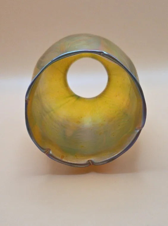 Tiffany Studios Favrile Glass Pulled Feather Shade