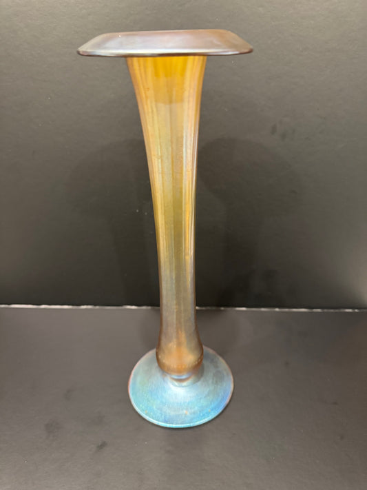 Louis Comfort Tiffany Favrile Iridescent Art Glass Bud Vase Tiffany Studios Favrile