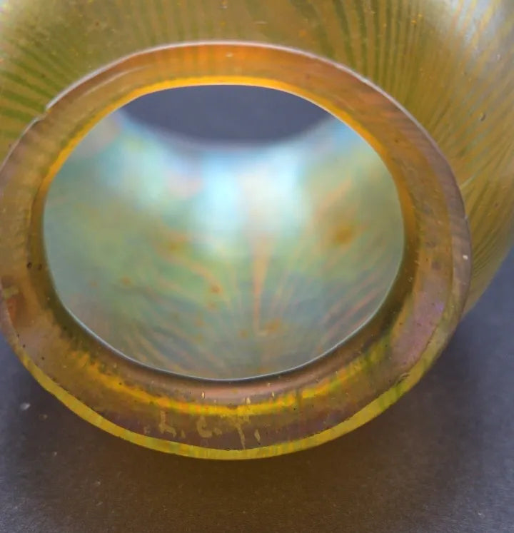 Tiffany Studios Favrile Glass Pulled Feather Shade