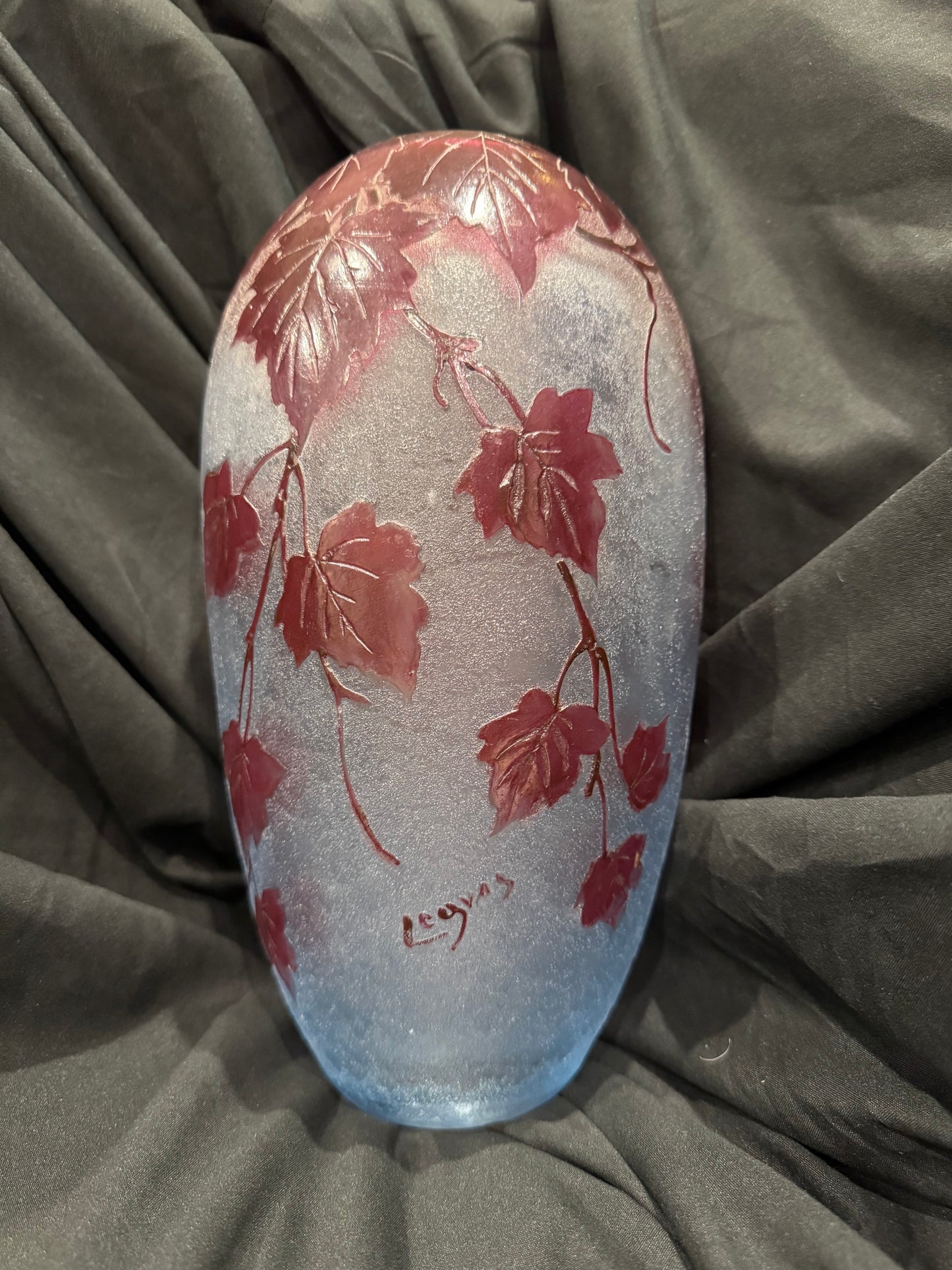 Legras Rubis Series Cameo Vase c1910