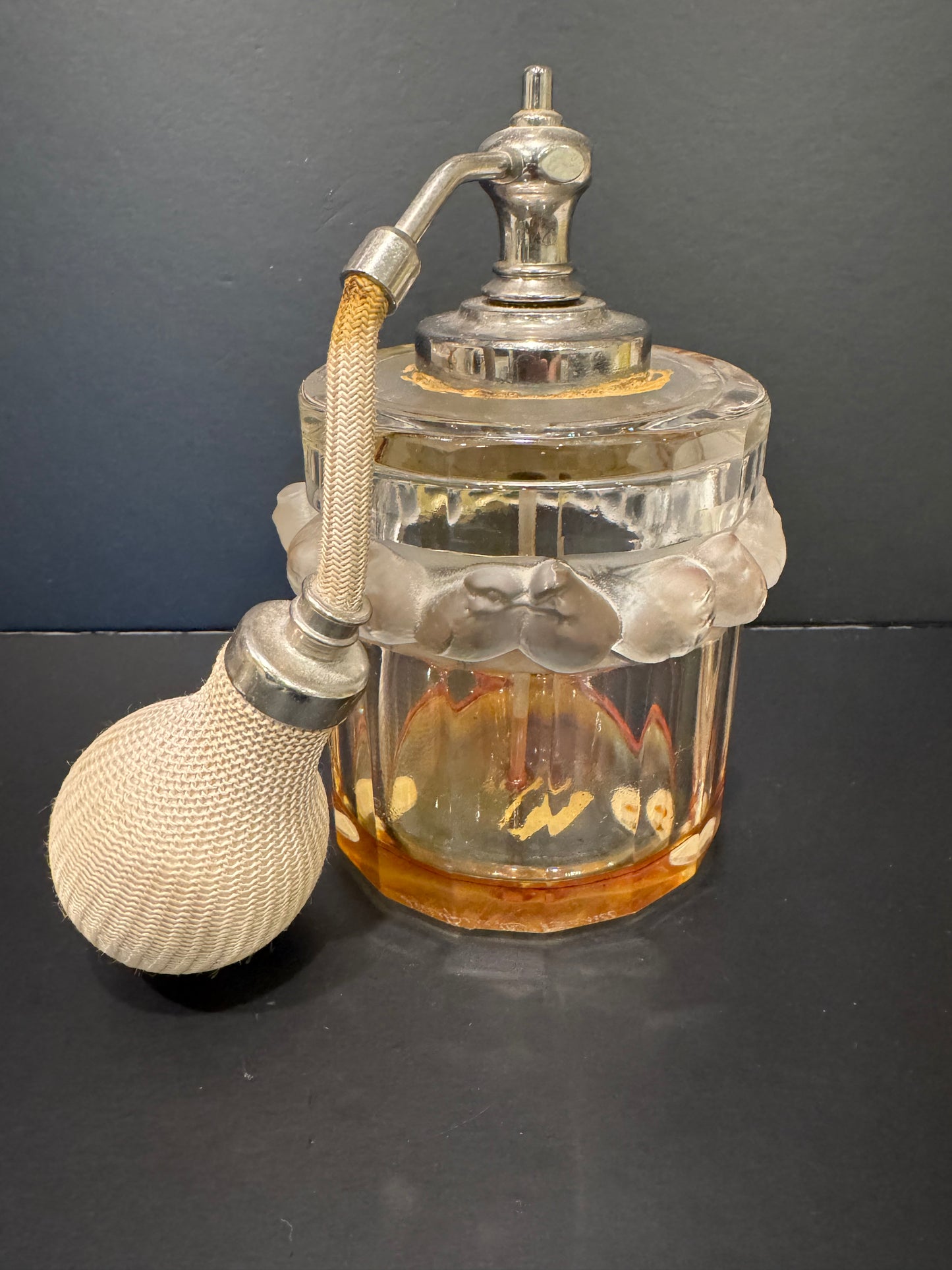 Rare Lalique Vintage Crystal Perfume Atomizer