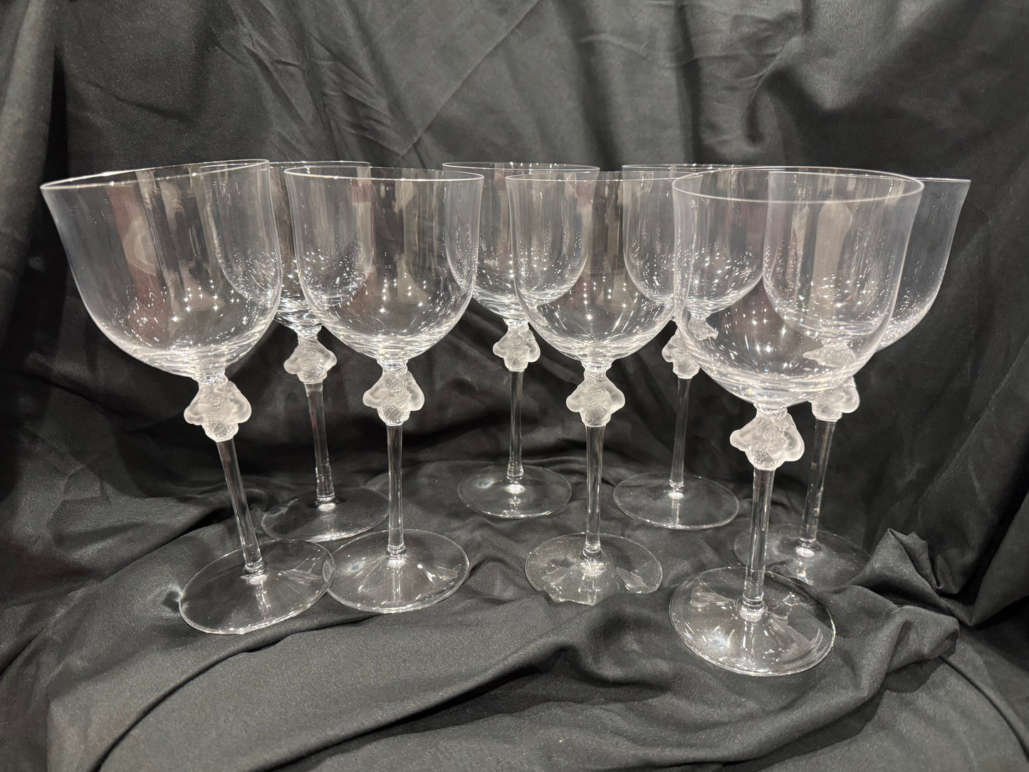 Lalique Roxanne Bordeaux Wine Glasses - Set of 8