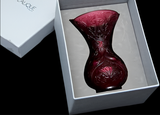 A signed Lalique France 'Arabesque' vase