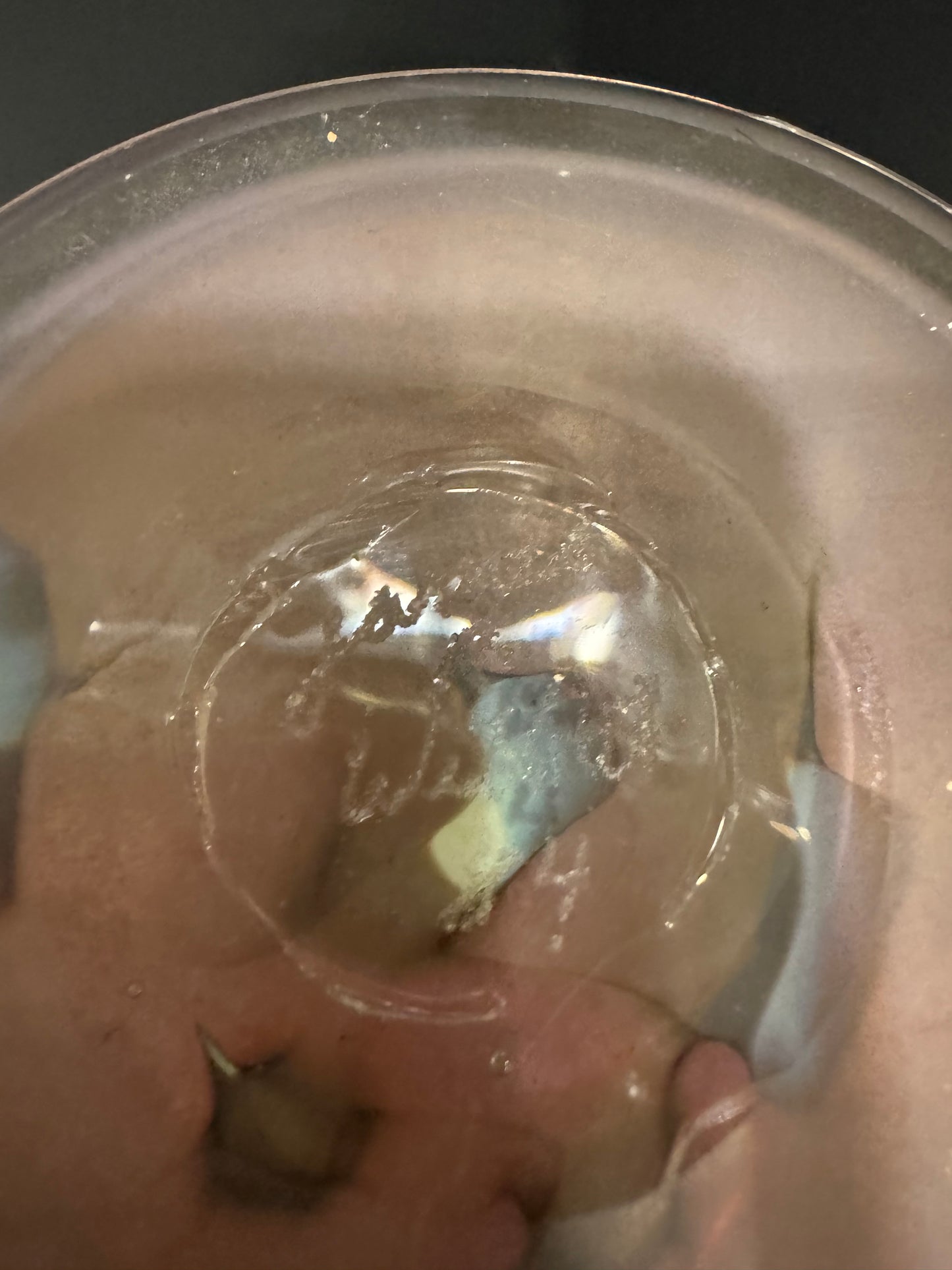 James Wilbat Art Glass Vase with Threading  - Iridescent Pearlescent Finish - 9.5" Tall