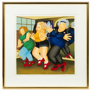 Dancing Class, sgd. Silkscreen by Beryl Cook.