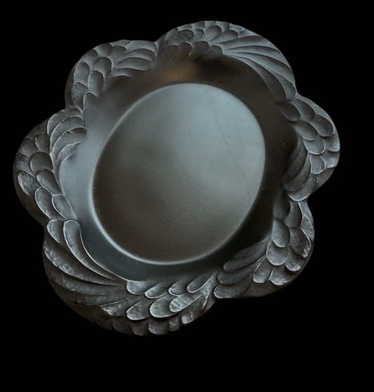 Lalique Paris Crystal Coupe Noire Laure Tray