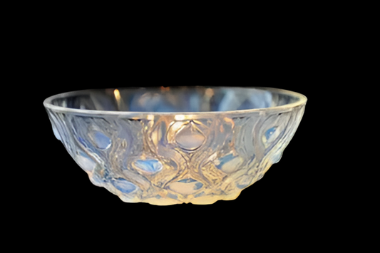 Rene Lalique Signed Art Glass Bulbes No 2 Bowl 8 Inches