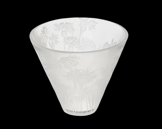 A Rene Lalique glass 'Bleuets' vase
