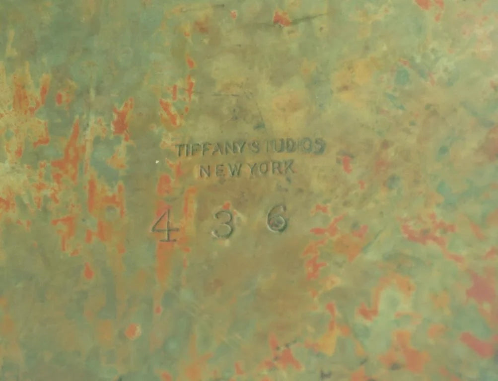 Tiffany Studios Bronze Boudoir Lamp w/ Favrile “ Pigtail” Shade