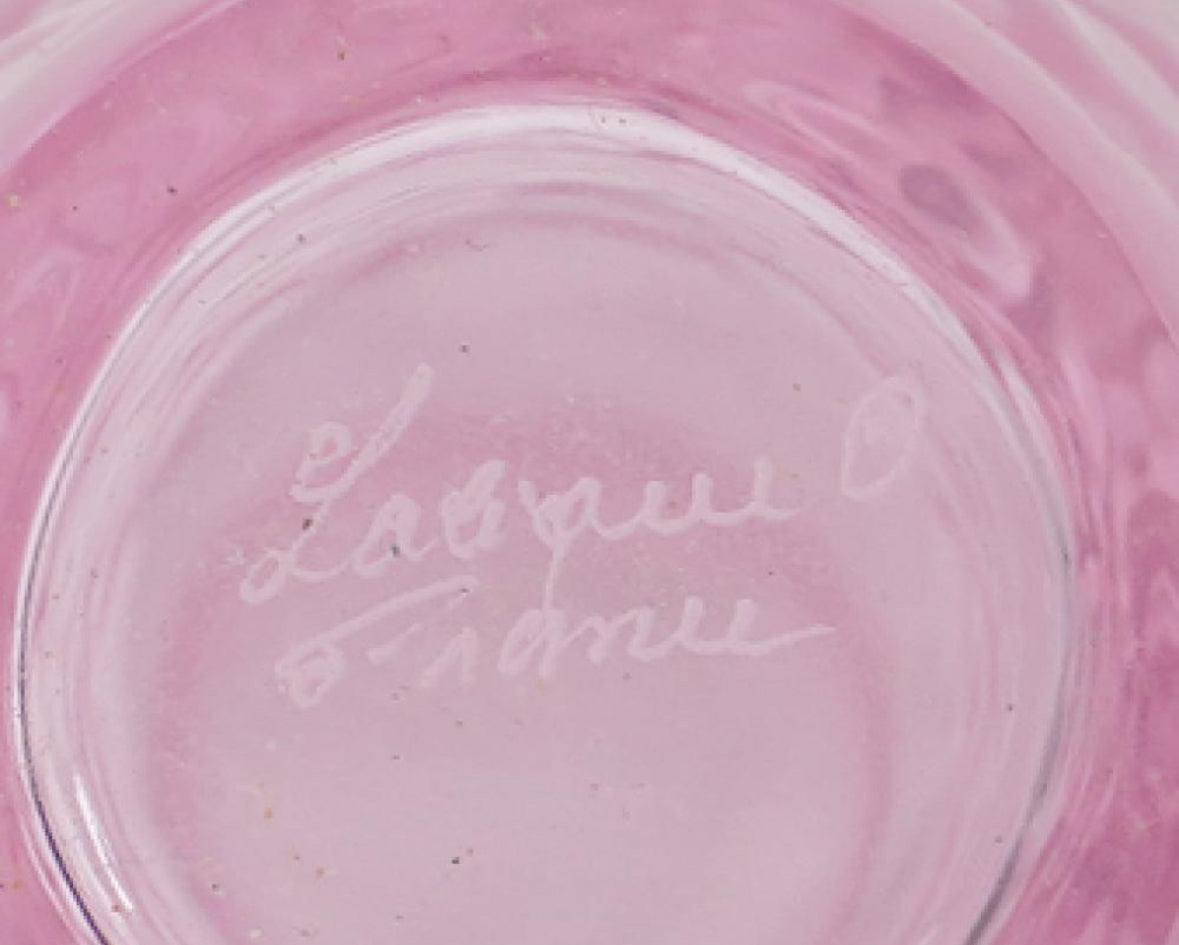 Pink Lalique "Violeta" Crystal Vase
