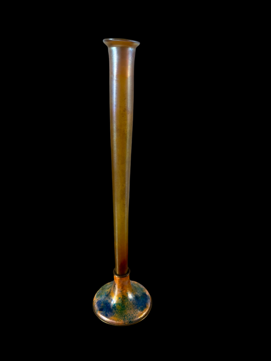 Tiffany Studios Tiffany Furnaces Bronze Enameled Bud Vase