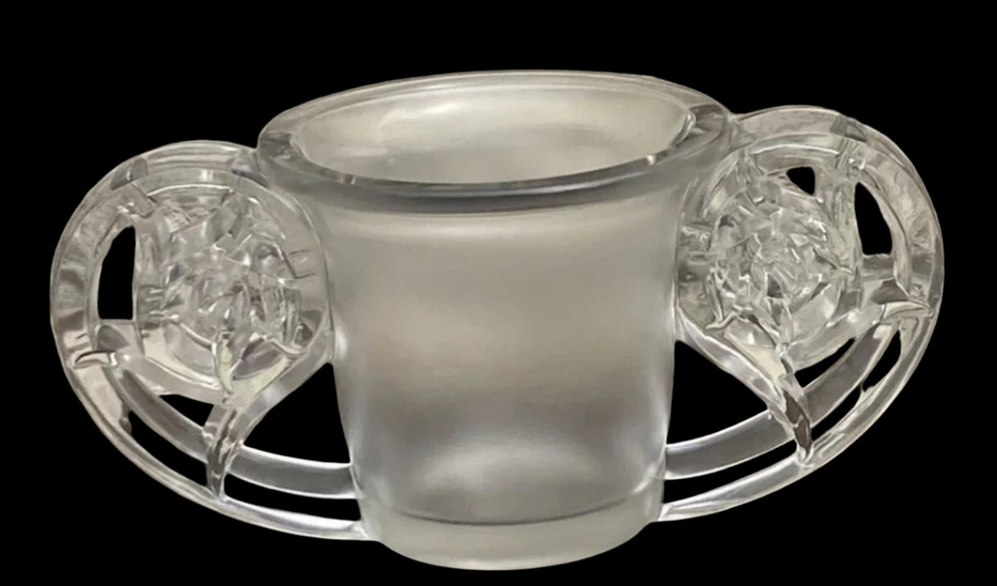 Rene Lalique Vase Pierrefonds Glass c.1926 #990