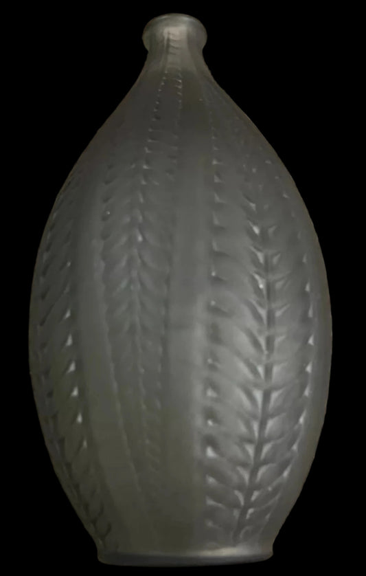 René Lalique 1860-1945 France Acacia Vase In mouth brown art glass￼