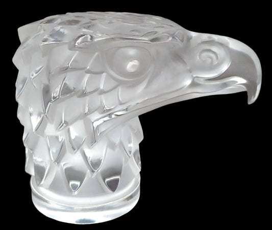 Majestic Lalique Crystal Eagle Head