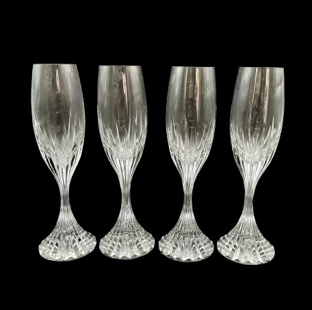 Set 4 Baccarat Massena Champagne Flutes