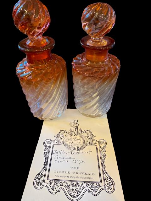 Two vintage Baccarat Bottles c 1870