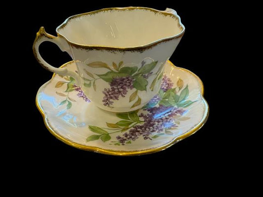 Lilac Pattern , Salisbury Tea Cup and Saucer