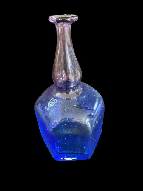 Vintage 1970s Purple and Blue Kosta Boda Antikva Vase